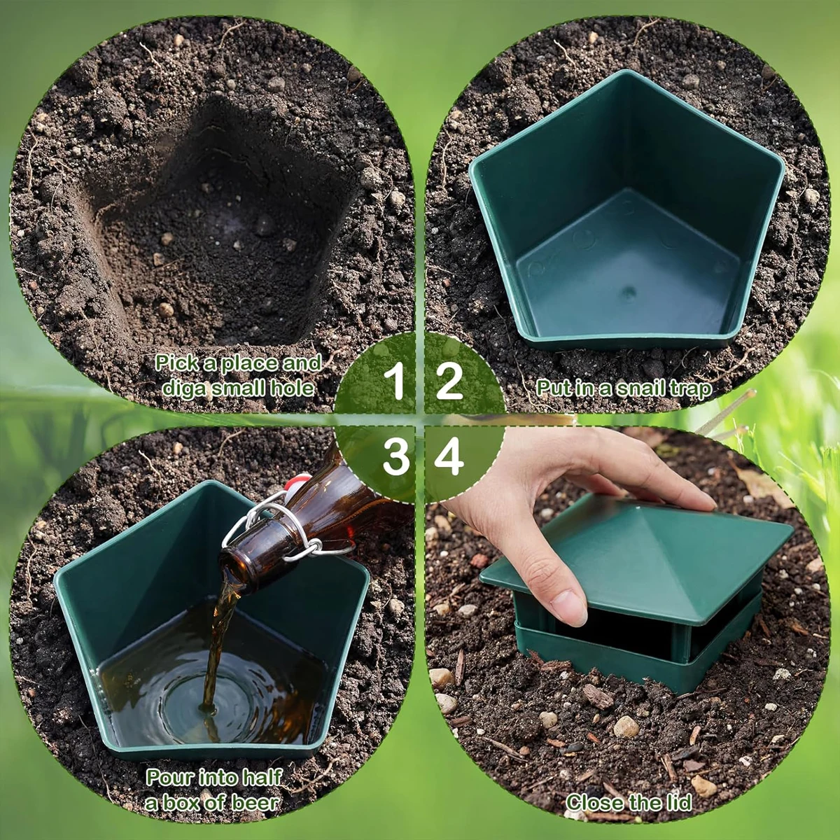 Snail Trap Home and Garden Pest Control Gardens Terraces Orchard Cockroach For the Yard Vegetable Products Insect Catch Insects