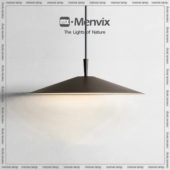 Menvix 북유럽 디자인 LED 펜던트 조명, 테이블 다이닝 룸 주방 행잉 램프, 고정장치 홈 아트 장식, 블랙 조명 광택 