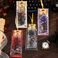5 pcs Retro plant Flowers Bookmark Fresh Literature and Art Style Journal Decoration Reading pages Bookmarks gift Stationery