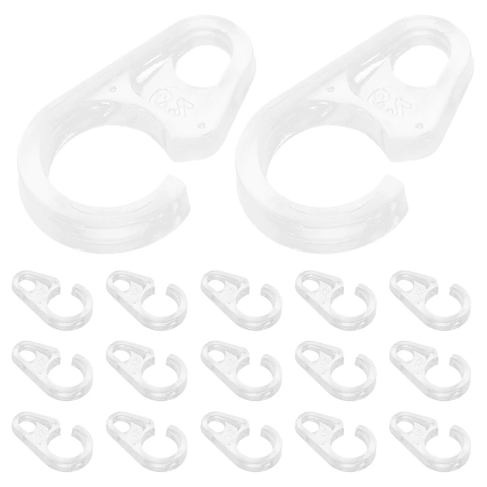 

30pcs Hooks Plastic Rings For Drapes Invisible Hangers Easy Installation Flexible Compatibility Wooden Metal Rods Home