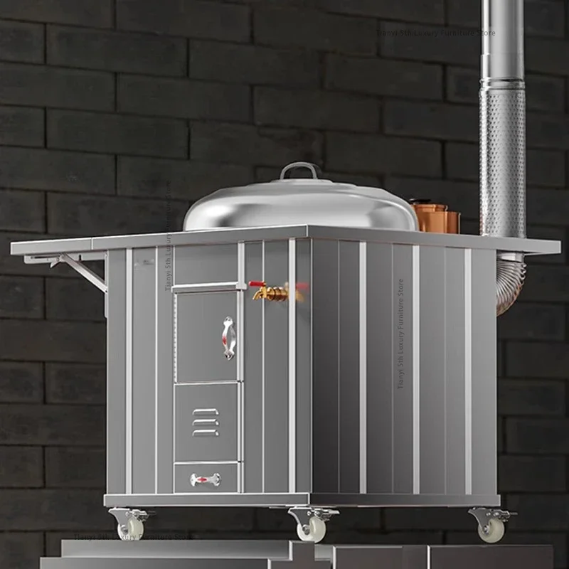 

Nordic Multifunction Heating Stoves Heating Rural Cooking Stainless Steel Patio Heaters with Ovens Home Garden Varmefyring FYPH