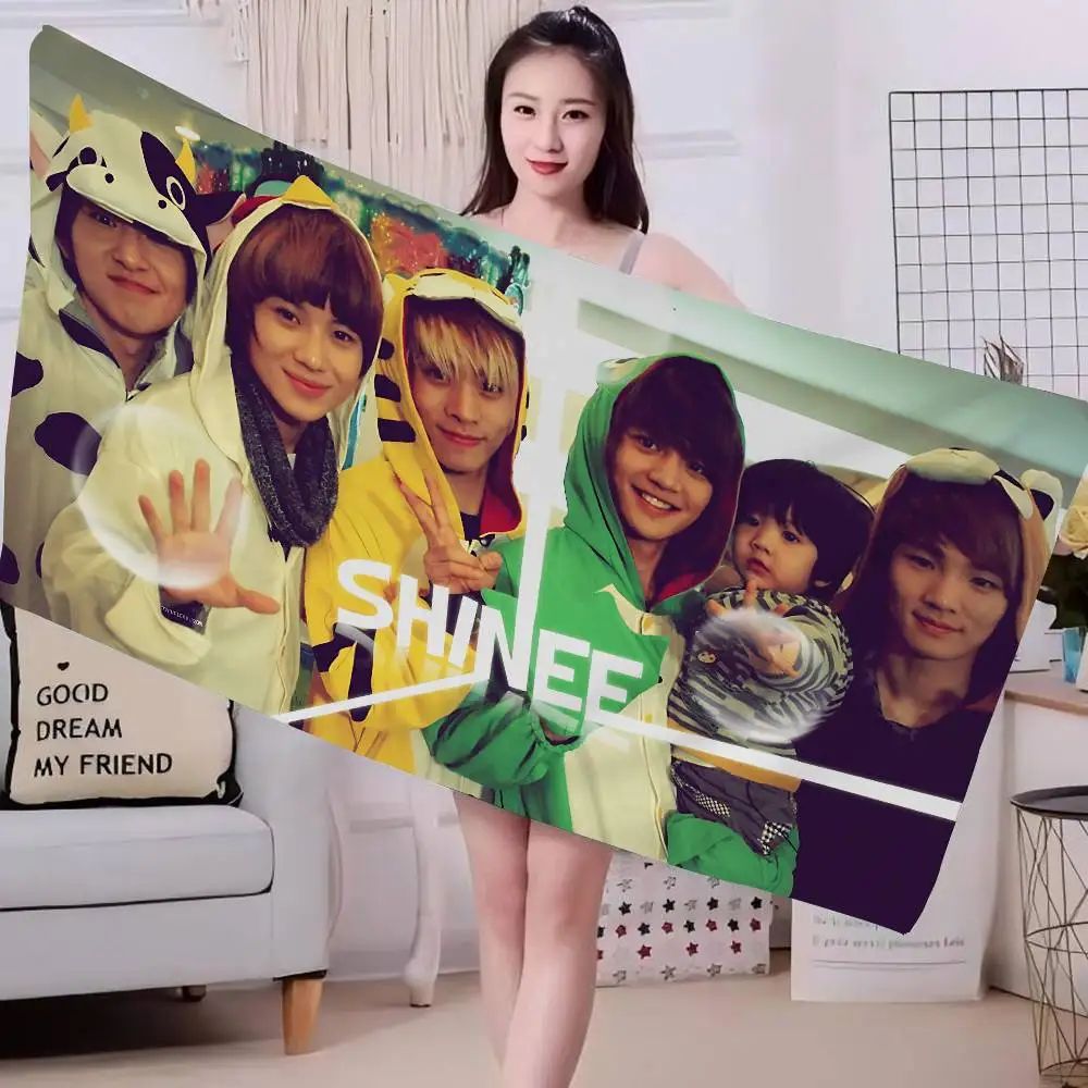 Kpop Group S-Shinee Big Microfiber Beach Towels Quick Dry Towel Sand Beach Towels Pool Towel for Travel Swim Pool Yoga