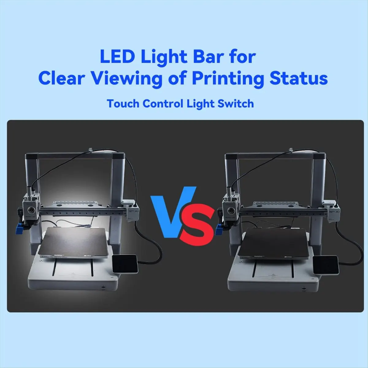 

For Bambu A1 X- Auxiliary Fan Upgrade High Quality Rapid Cooling Fan with Led Lighting 3D Printer Parts for Bambu A1