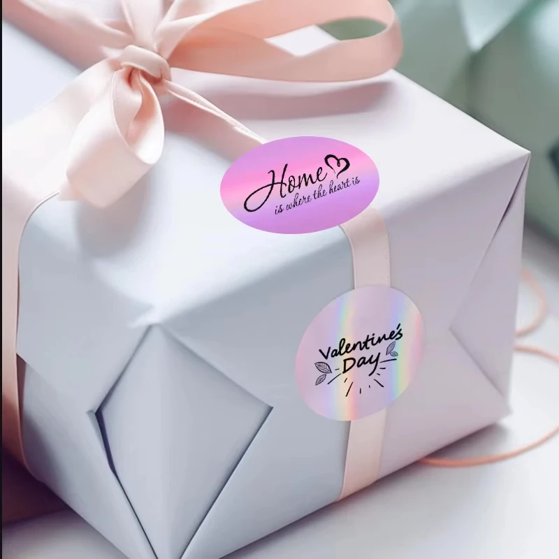 ملصقات حرارية ليزر أرجوانية أنيقة - ثلاثية الأبعاد مقاومة للماء للعلامات التجارية الفاخرة