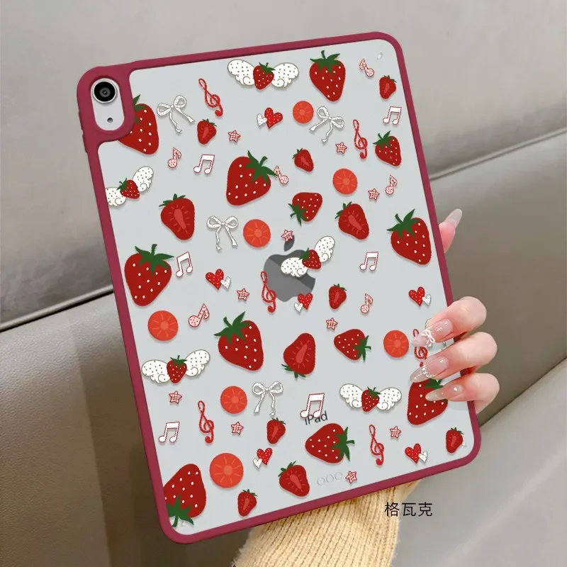 

Strawberry Polka Dot Angel Wing Cover For iPad Pro 13 11th M5 M4 12.9 A16 10 8 7 9th 10th For Ipad Air 11 M2 M3 Mini Tablet Case