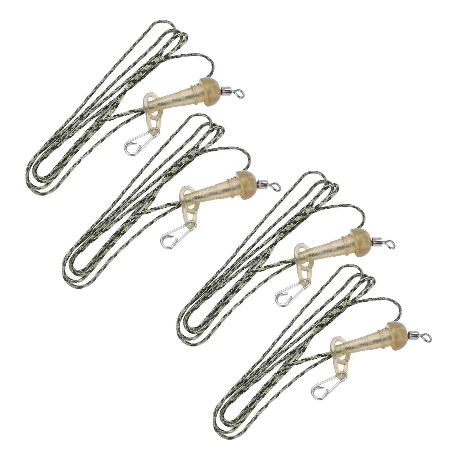 

4PCS Camo Carp Fishing Leaders - Replaceable Hybrid Leadcore Tackle for Enhanced Fishing Performance