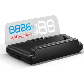 AD C500 HUD OBD Su Sıcaklığı Devir/Dakika Voltaj Alarmı Ayna Hız Göstergesi Araç Baş Üstü Ekranı Ön Cam Projeksiyon Cihazı Araç Güvenlik Alarmı 10 best sales Obd devir - №9