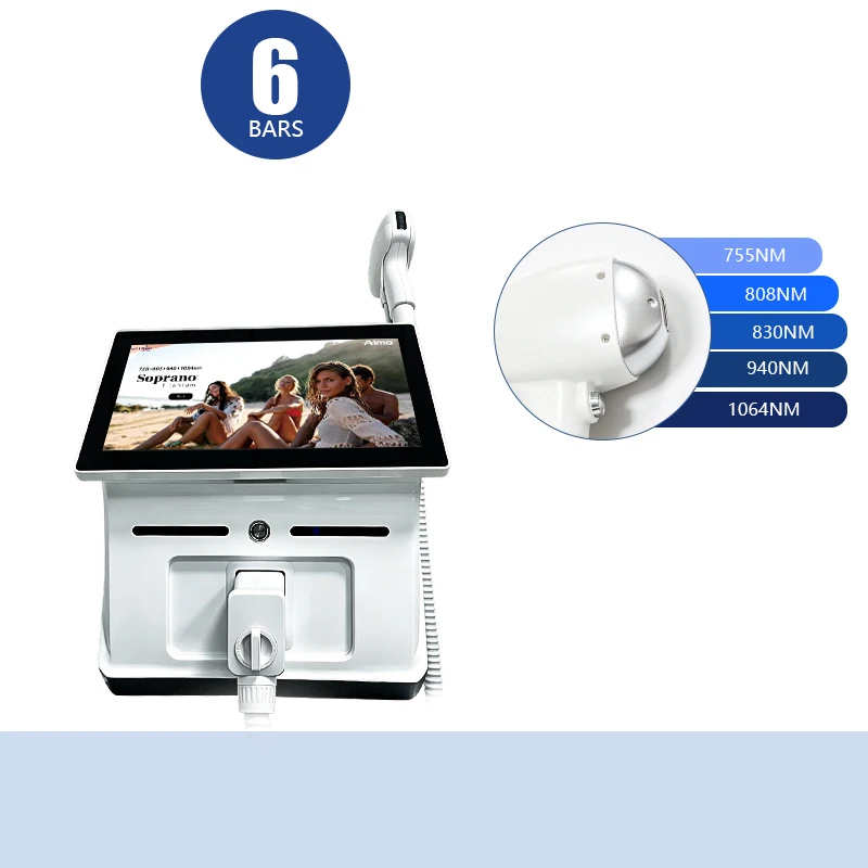 Nieuwste 6000W Diode Laser Pijnloze Permanente Ontharing FAC Geavanceerde Technologie Met 6 Golflengten Salon Exclusief Volledig Gecertificeerd
