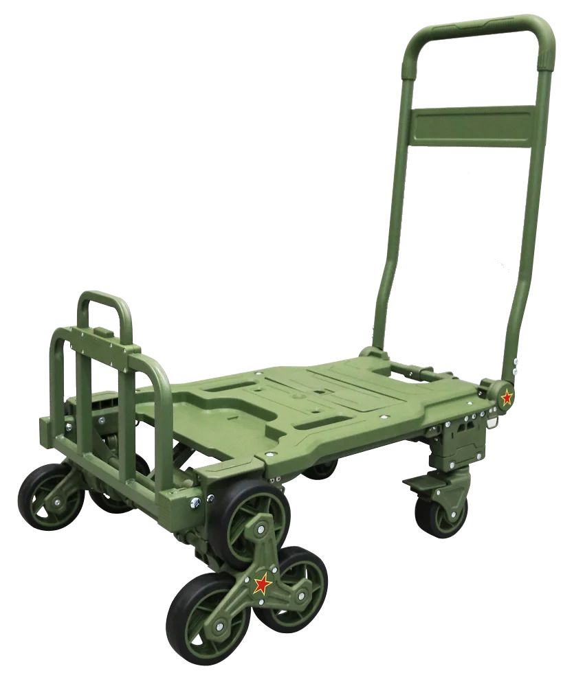 Aluminum Multi Transport Durable 2 in 1 Convertible Stair Climbing Trolley 90kg/150kg Foldable Trolley and Tool Trolley