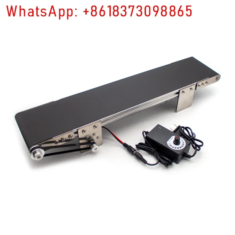 AC 100-240 V Metal Masaüstü Konveyör Bant Küçük Montaj Hattı Elektrikli Konveyör Öğrenci Sürtünme Deneyi Öğretim Ekipmanları