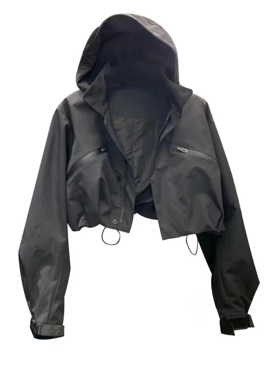 Retro Kurtka Damska z Zamkiem Błyskawicznym, Luźny Krój, Wiosenno-Jesienna, Modna, Cienka Odzież Wierzchnia, Do Pracy, Wykonana z Poliestru