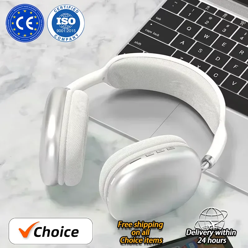 New 5pcs P9 Pro Max New with Card Slot Noise Canceling Wireless Bluetooth Headset with Microphone Over-Ear Sports Gaming Headset