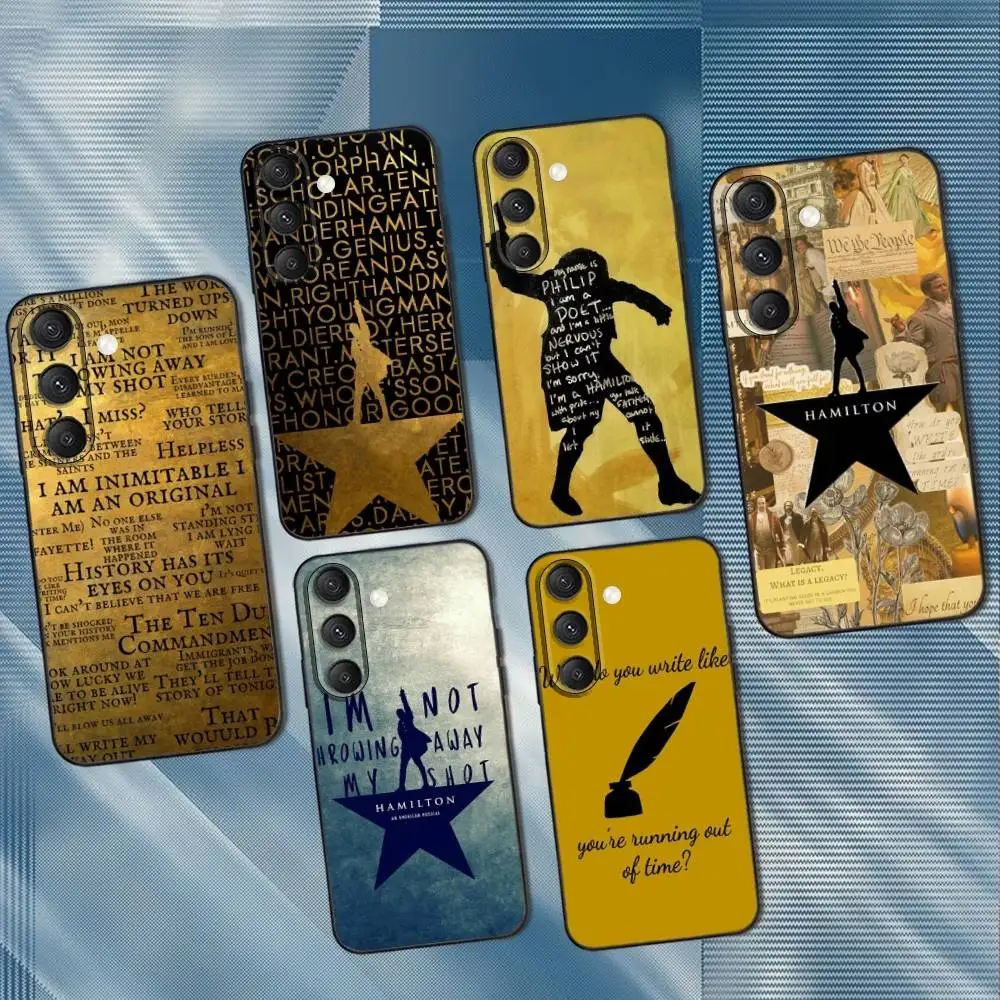 

Hamilton Musical Lyrics Phone Case For Samsung S25,S24,S23,S22,S21,S20,S10,Ultra,Plus,Lite,FE,Soft Silicone Black Cover