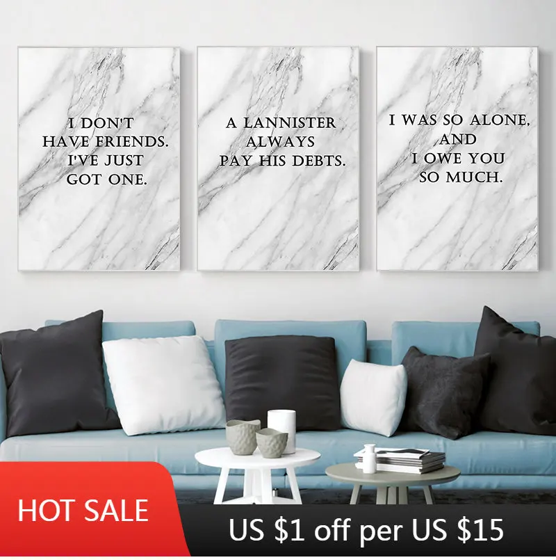 Classic Movie Lines Positive Quotes Wall Art Canvas Painting Nordic Posters And Prints Pictures For Living Room Home Decor