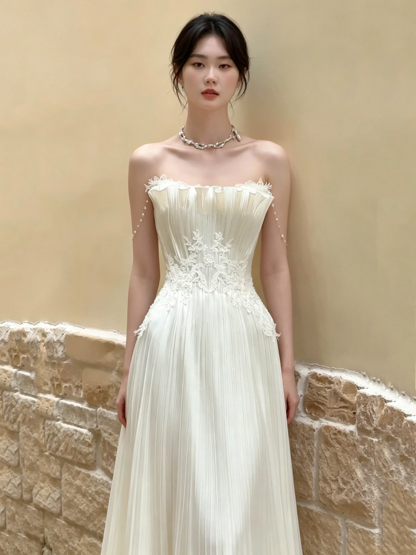Tube Top Light Wedding Dress 2026 New Bridal French Style Advanced Texture Super Fairy Simple Niche Welcome Dress Wedding