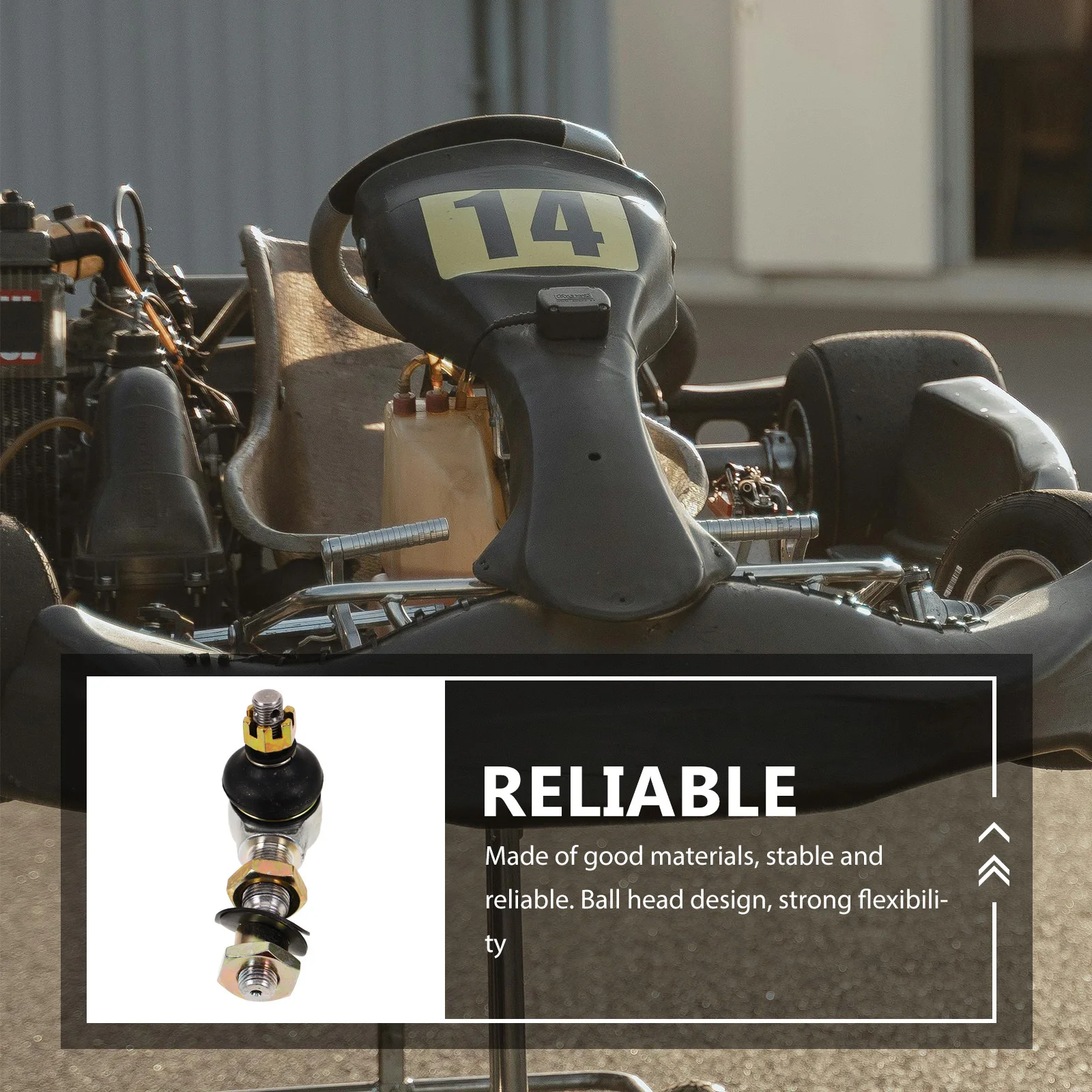 

Ball Joint Head Link Rod Joint Sturdy for 250cc 200cc Atv Utv Go-Karts Reliable Flexible Steering Control Tie Rod Ball Head