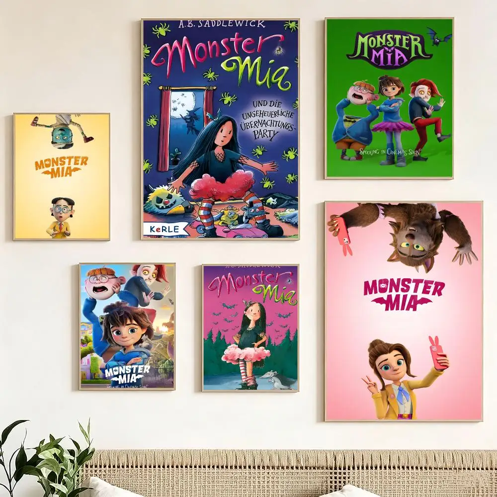 Animation M-Monster Mia Poster impermeable para el hogar sala de estar dormitorio bar decoracion estetica
