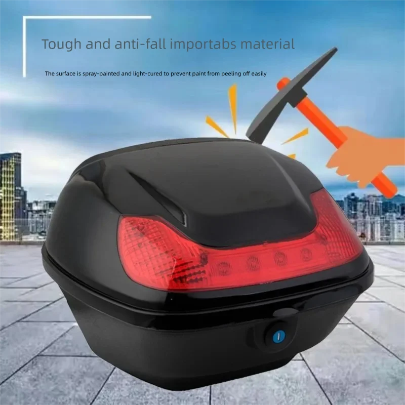 Extra-Thick Large Capacity Rear Trunk for Electric Vehicles   Motorcycle Tail Box Tool Case and Storage Container