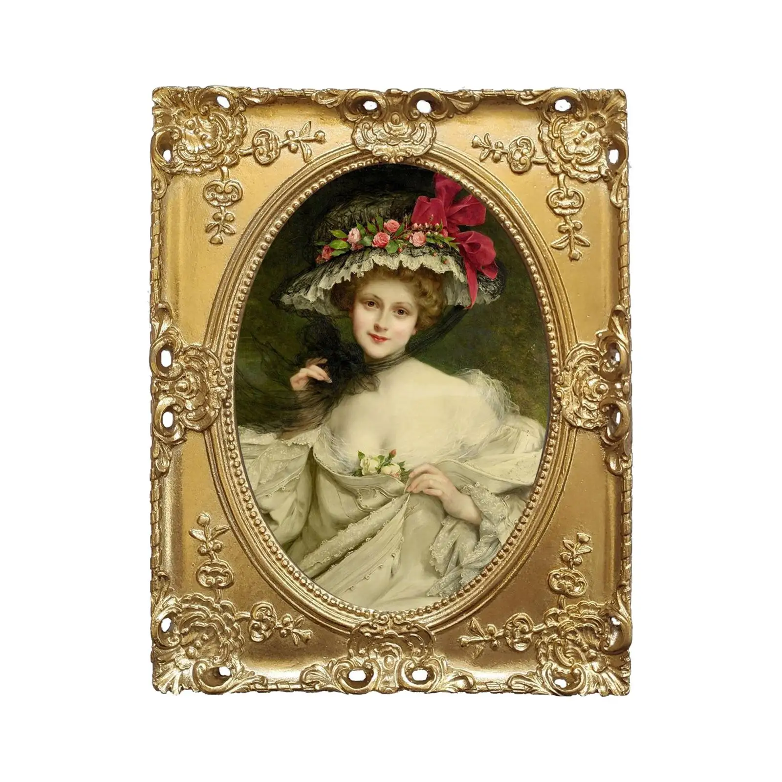 Carved Style Photo Display Tabletop Wall Hanging for Wedding Vocation Time , Arts