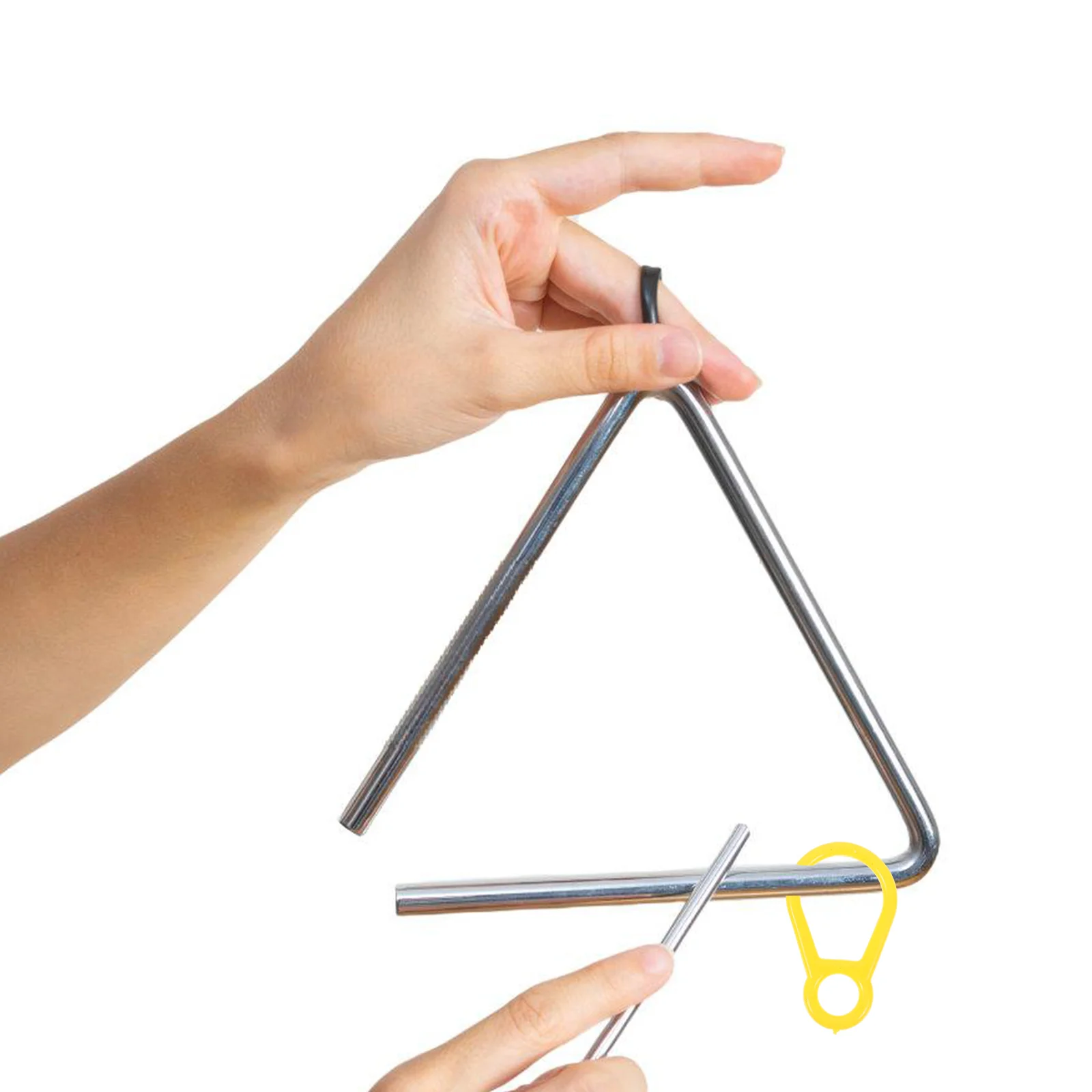 

20 set Triangle Bell Plastic Accessories Lightweight Steel Triangle Parts For Hand Percussion Instruments Musical Instrument