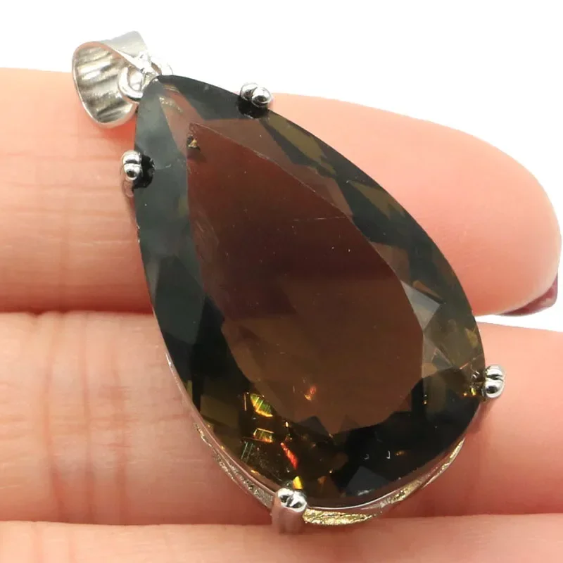 9g Customized 925 Solid Sterling Silver Pendant Tanzanite Spessartine Garnet Smokey Topaz Morganite Aquamarine