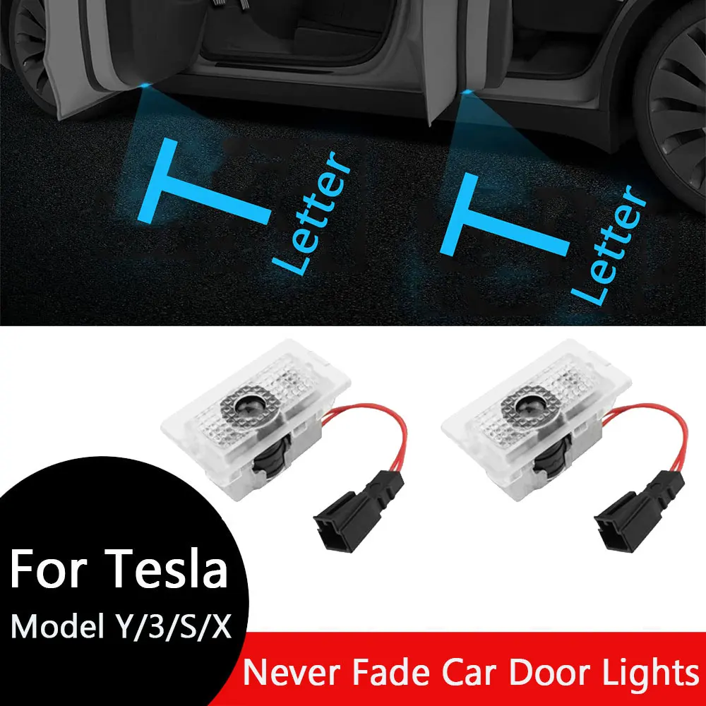 

For Tesla Model Y Juniper Door Lights HD Projector Puddle Lights Model 3 Highland LED Laser Ghost Shadow Welcome Lights