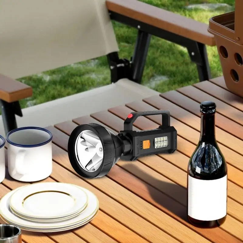 Solar Rechargeable Flashlight Portable Outdoor Flashlight Rechargeable Torch For Camping Hiking Cycling Portable Outdoor