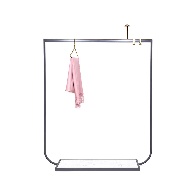 

Marble Stainless Steel Atmospheric Clothing Store Display Rack, Household, Simple, Bedroom Coat Rack