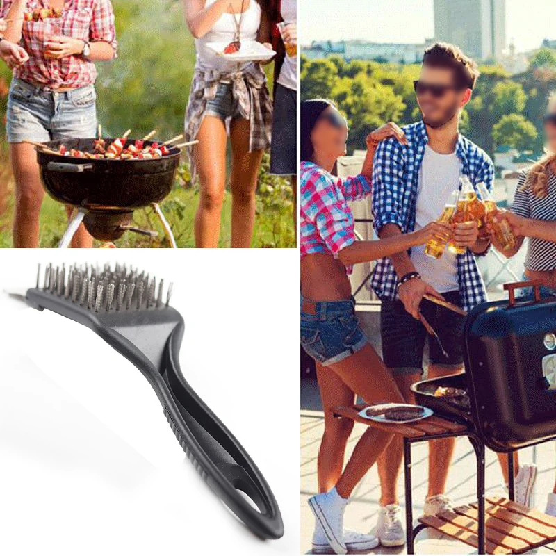 Roestvrijstalen Draad Bbq Tip & Tail Brush Bbq Gereedschapsreiniging Accessoire Borstel