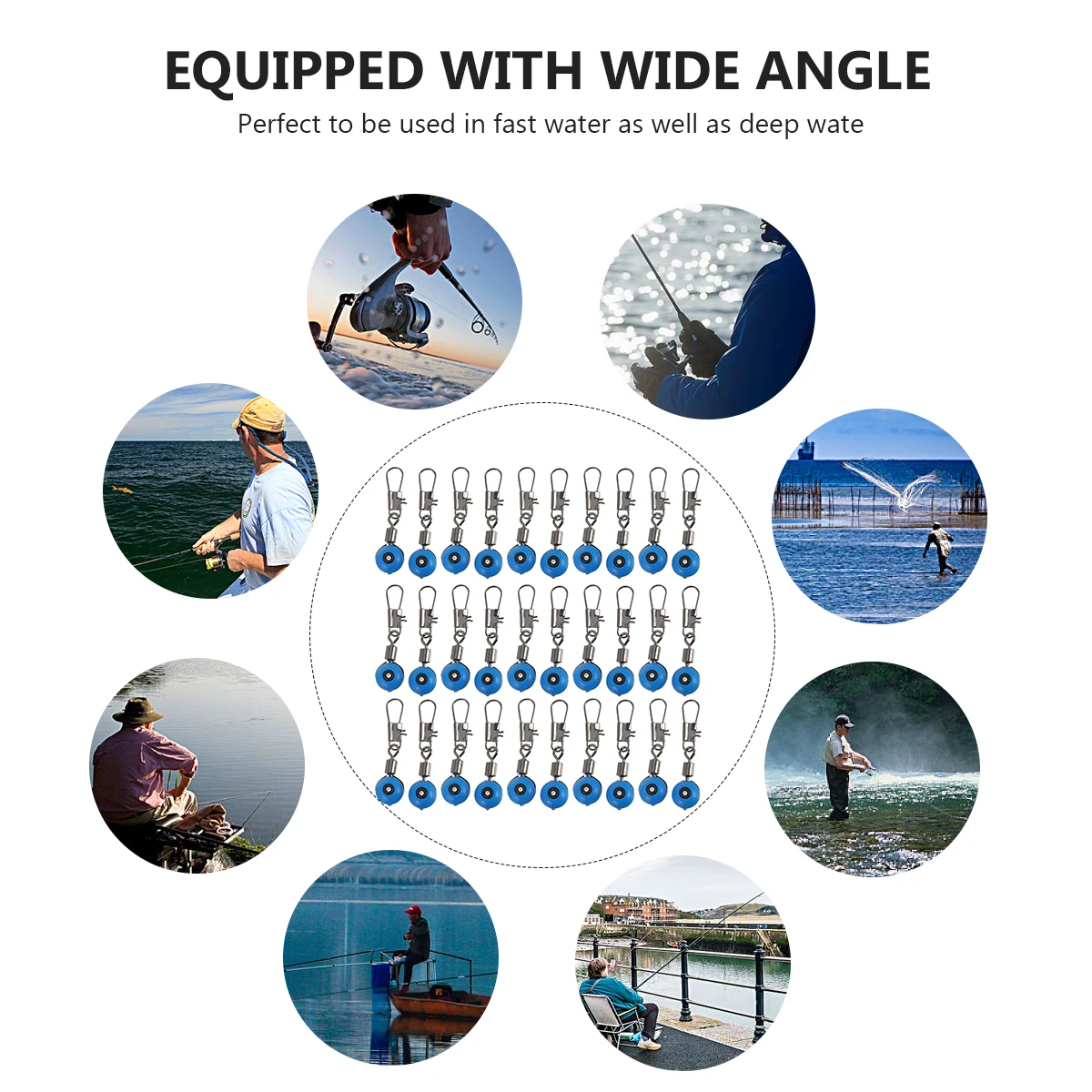 

100 Pcs Fishing Accessories Stainless Steel Space Bean Connector Line Swivels Slider Bulk Sinkers Sea Durable Anti