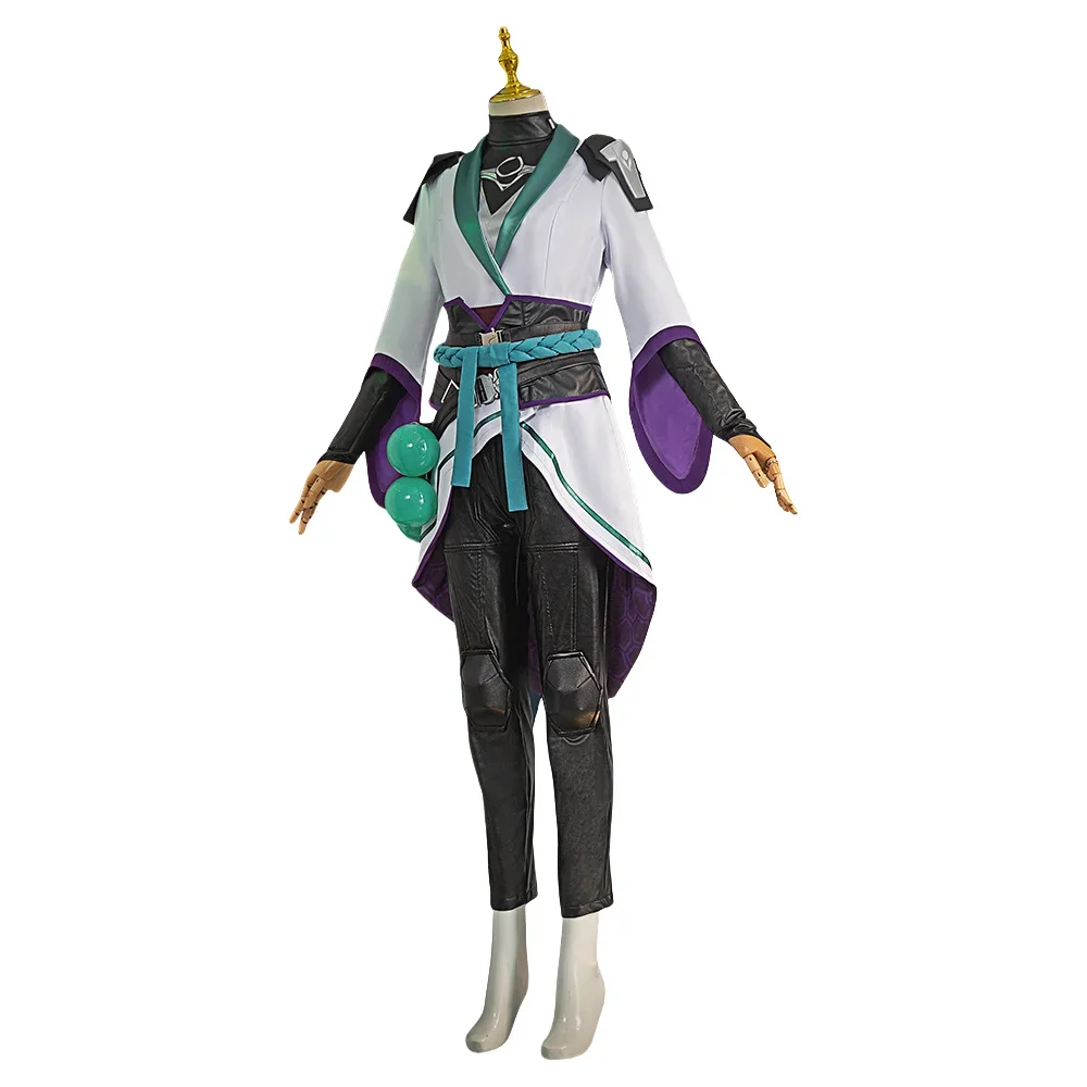 Костюм для косплея Valorant Sage, парик, карнавальный наряд для взрослых и женщин, нарядный праздничный костюм