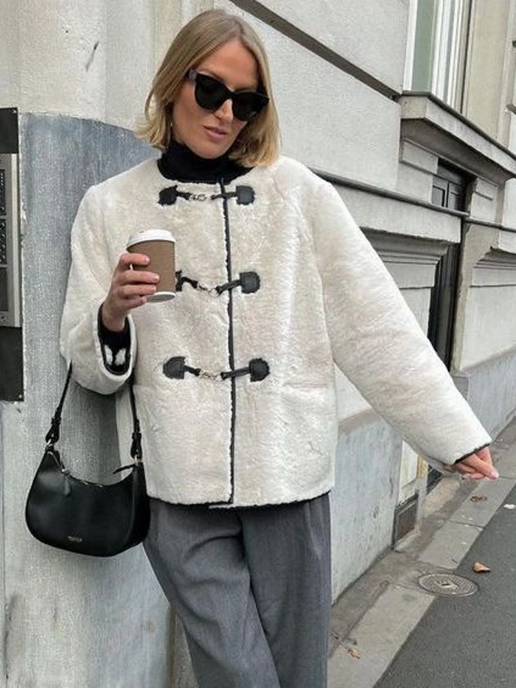 Autumn Winter Coat For Women Oversize Long Teddy Bear Coat Warm Thickening Fleece Faux Fur Winter Jacket Women Long Sleeve Top