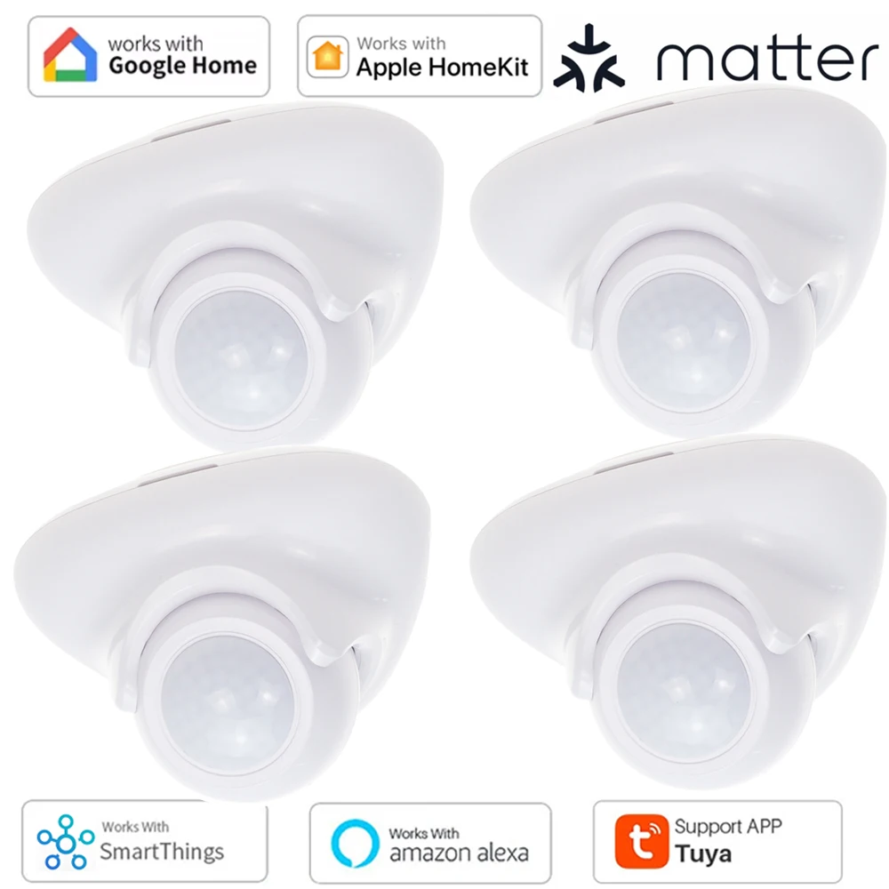 

Умный PIR-датчик движения Tuya Matter, датчик движения, приложение Smart Life, беспроводное приложение через Homekit Alexa Google Home SmartTings