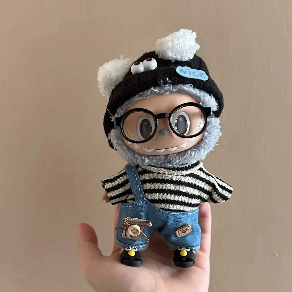 17cm Cute Mini Plush Doll'S Clothes Outfit Accessories For Korea Kpop Exo Labubu Idol Dolls Sweater Hoodie Clothing DIY Kid Gift