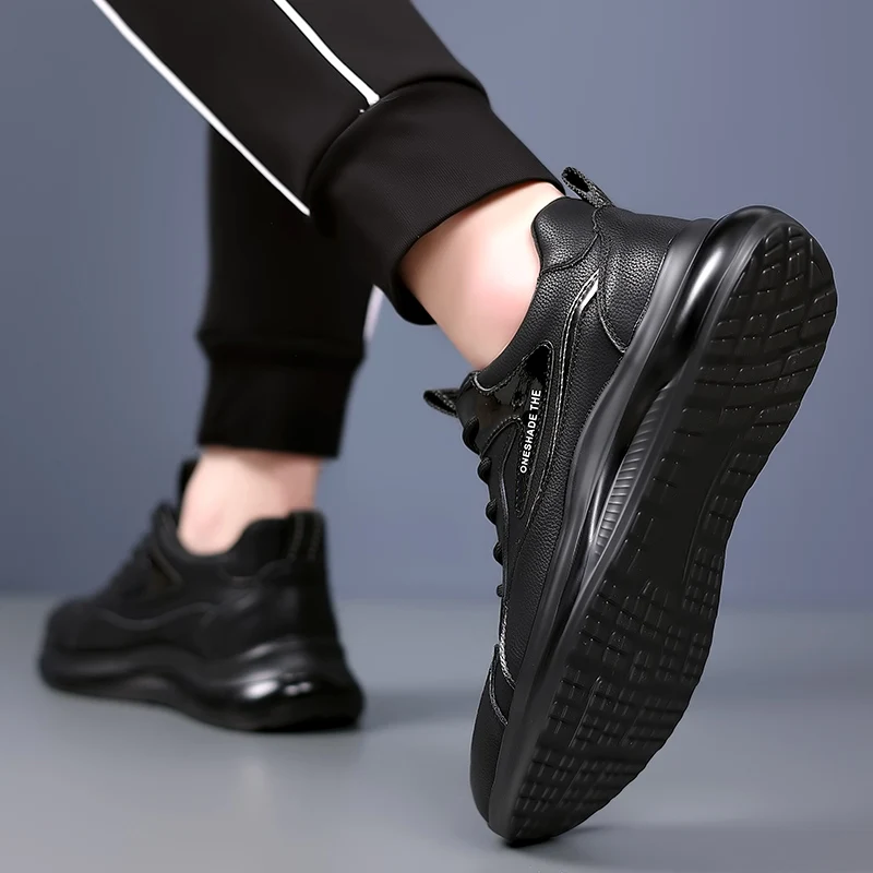 Shoes Men genuine Leather Casual Shoes Brand Fashion Sneakers men Black Designer Shoes Soft Men sneakers Mocasine Hombre