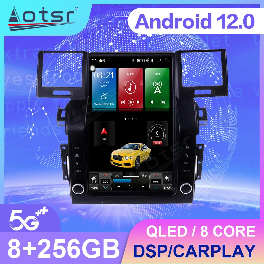 Android13 256GB Tesla Car Radio For Land Rover Range Rover Sport 2005-2009 GPS Carplay Stereo Headunit Multimedia