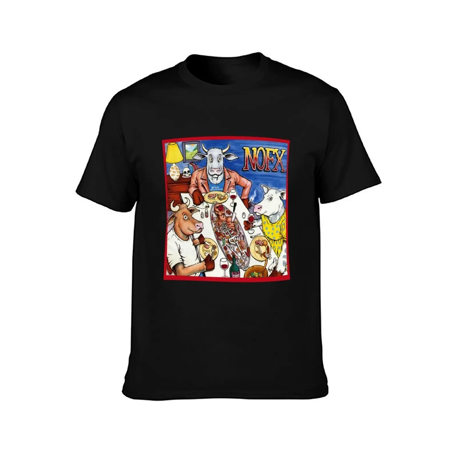 NOFX liberal animation T-Shirt, Summer Casual Cotton Tee, Oversized Streetwear Tops, Vintage Graphic Print, Unisex Men Women