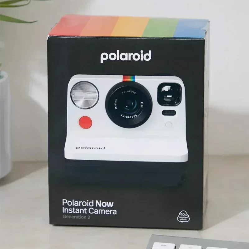 Polaroid OneStep NOW Gen 2 2-in-1 Instant Camera in Rainbow with Black and White Film - Perfect Christmas Gift