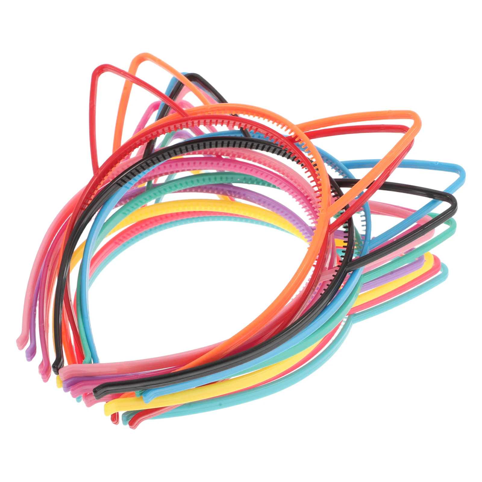 

12 Pcs Cat Ear Headbands Plastic Lightweight Fashionable Kids Toddler Girls Halloween Birthdays Parties Weddings Hoop