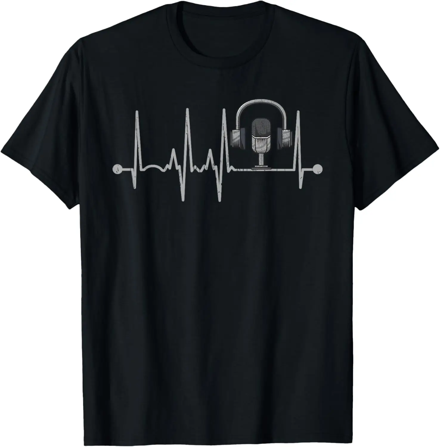 

Podcast Heartbeat - Футболка с наушниками Podcast - Футболка Podcaster