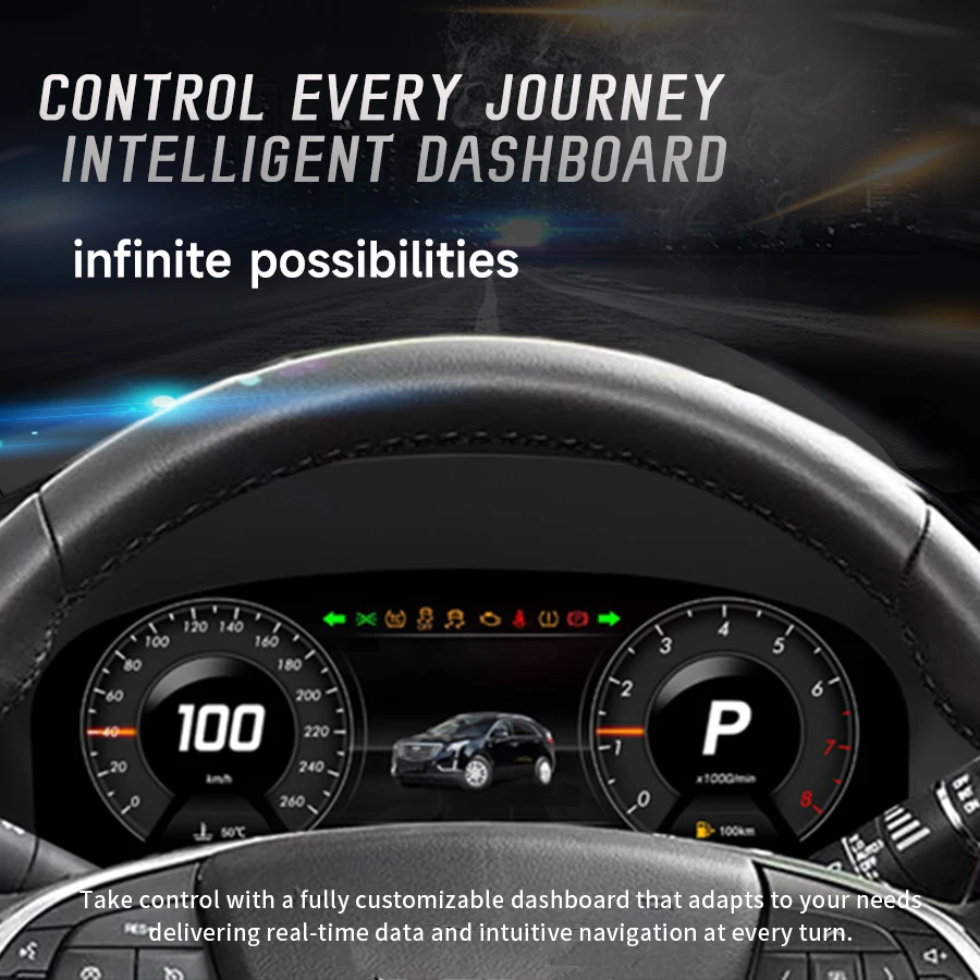 12.3 بوصة لكاديلاك XT5 XT6 2016-2023 سيارة الرقمية العنقودية LCD لوحة القيادة السيارات متر ترقية الظاهري قمرة القيادة عداد السرعة العرض