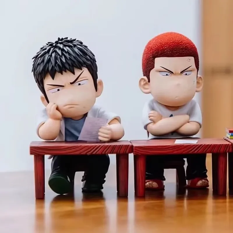 Slam Dunk Shobei Vijf Tijgers Make-up Test Mini Beeldjes Q Vision Anime Figuur Desktop Computer Ornamenten Kind Verjaardagscadeautjes Speelgoed