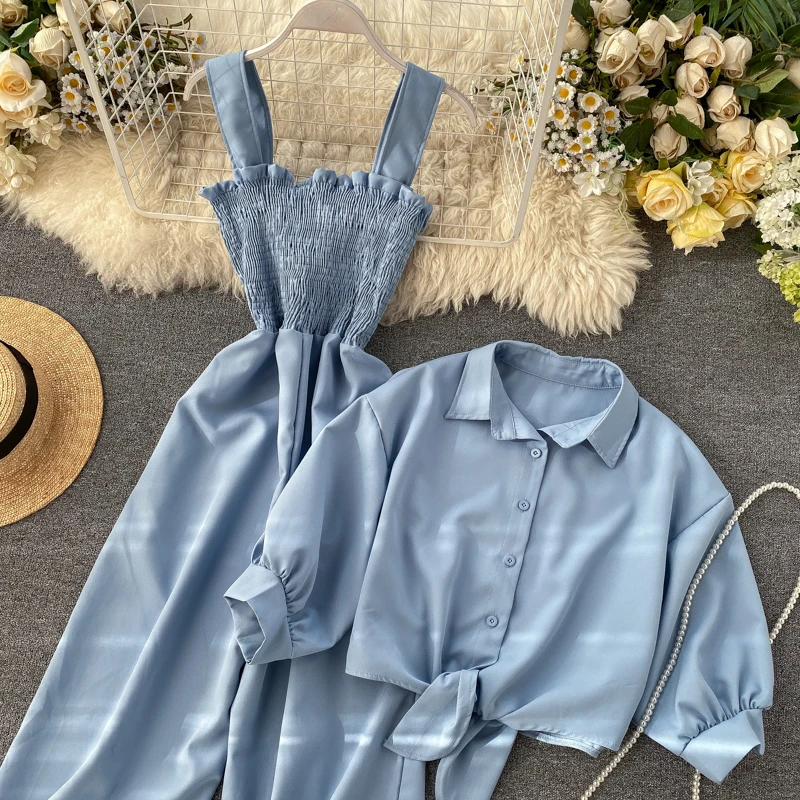 سيدة أنيقة عطلة الشاطئ 2 قطعة مجموعات الزي النساء المحاصيل القمم واسعة الساق بذلة دعوى الجزيرة الاستوائية تايلاند بالي جزر المالديف الساخن مجموعة #3