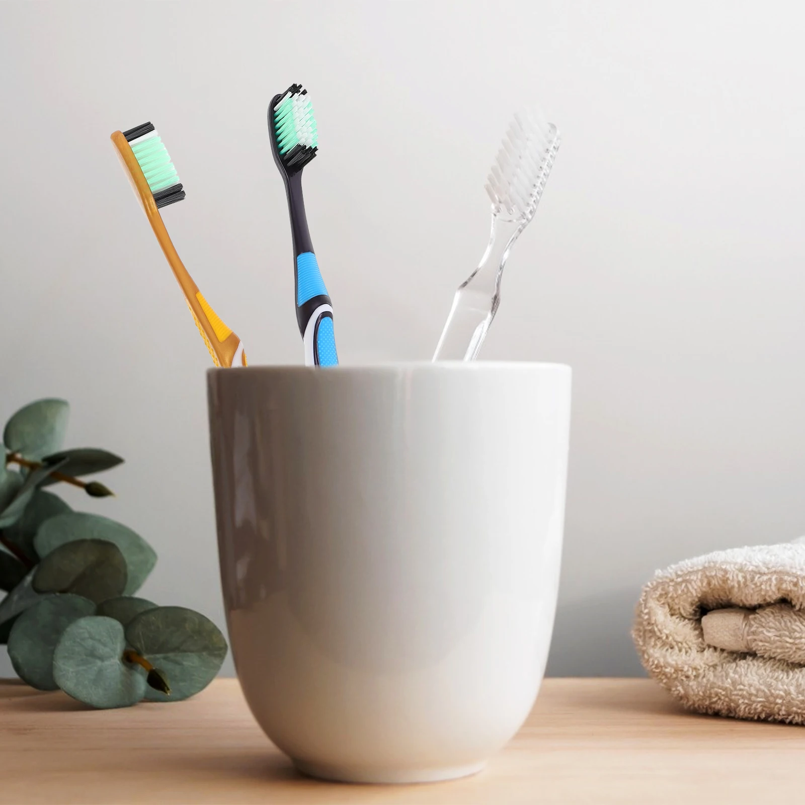 

6Pcs Durable Adult Hard Toothbrushes Long Brush Head Strong Cleaning Effect Teeth Cleaning Supplies Tooth Handheld Toothbrushes