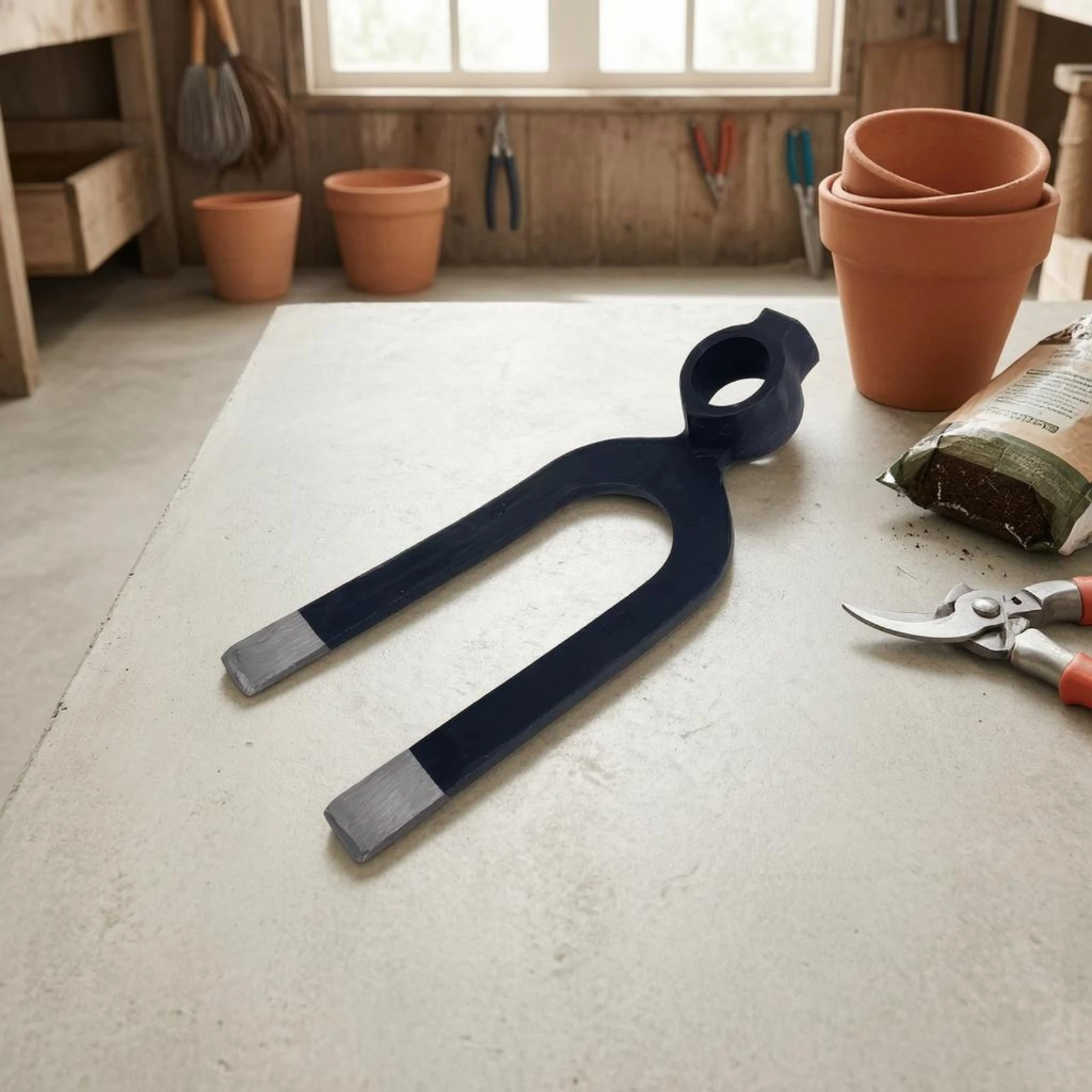 

Two-Tine Hoe Long-Lasting Forged Steel Hoe for Field Cultivation