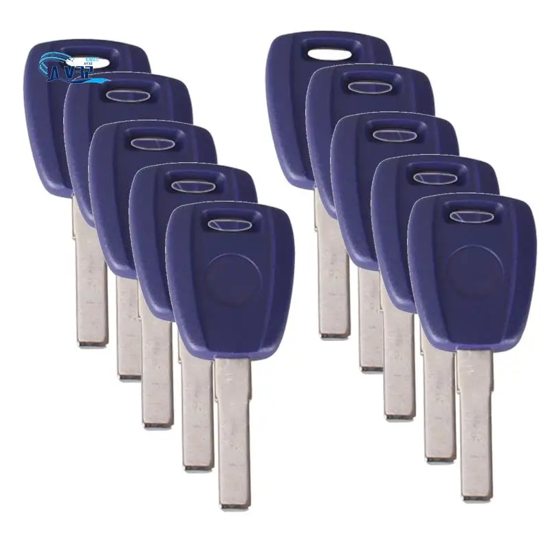 

AV32-10X Transponder Key Uncut Blade SIP22 Key Shell For Fiat 500 Ducato