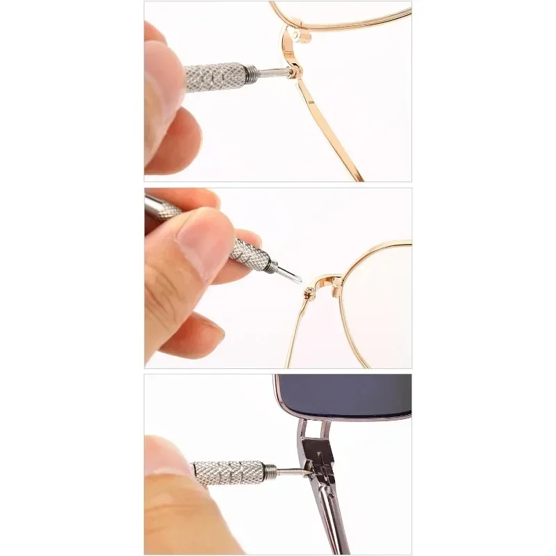 Mini 4In1 Repair EyeGlasses Screwdrivers Set Portable Sunglasses Tightening Screwdriver Keychain Kit for Computer Watch Repair