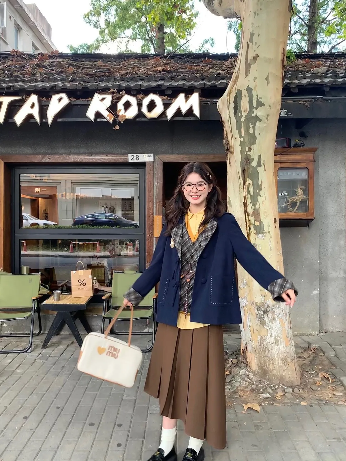 Sweet School orm Sle Damenmantel aus Cord, Sternenblau, Herbst, Neuankömmling, Polyesterfaser, lange Ärmel, Einzelknopf