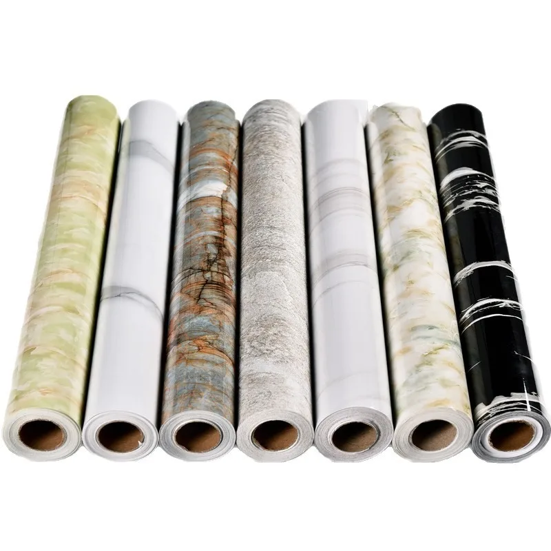Thick Self Adhesive Marble PVC Film Waterproof Cabinet Tabletop Refinish Sticker