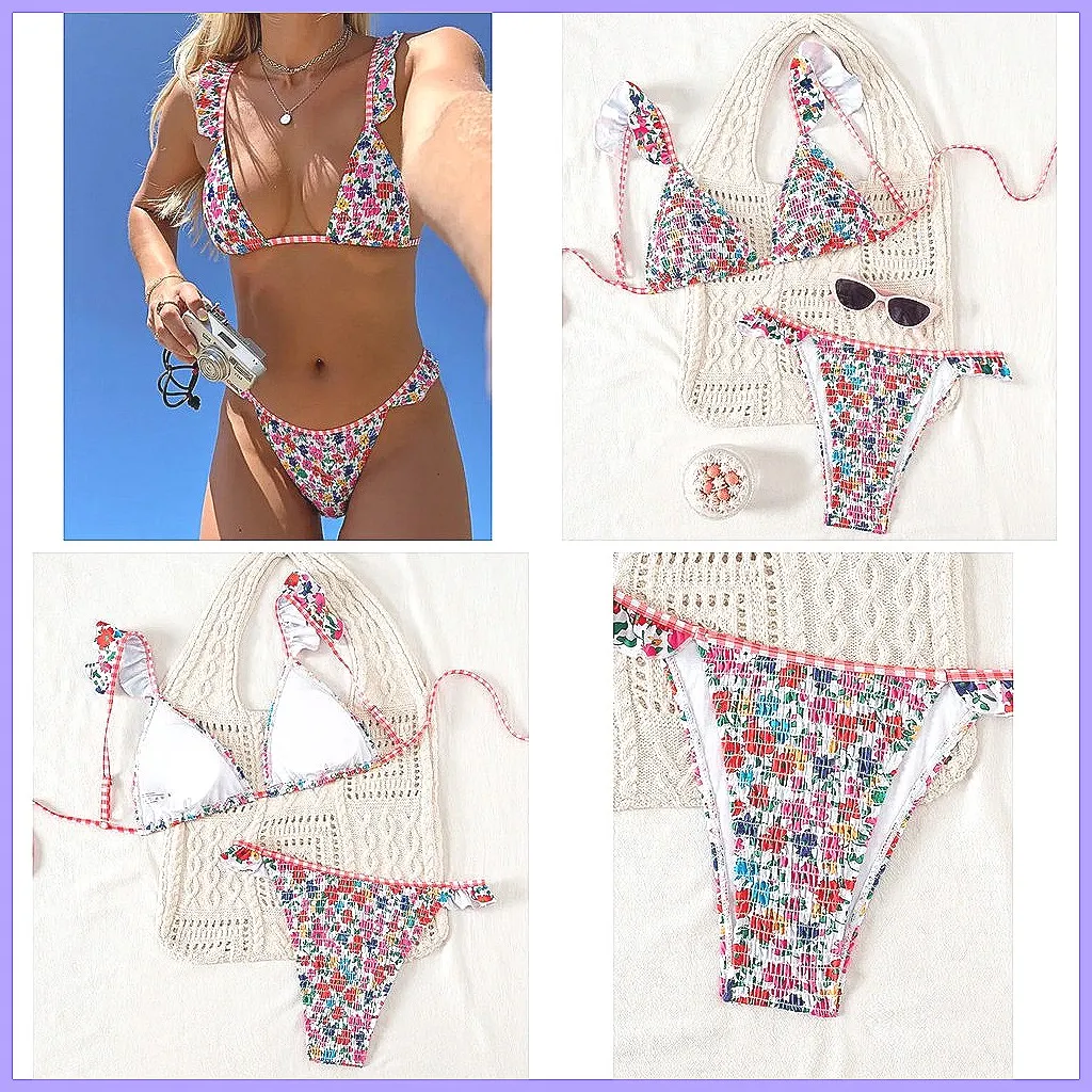 

Sexy Floral Push Up Bikini Set for Women - Brazilian Beach Swimwear & Bathing Suits (72 characters)